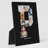 Black and White Letter P Photo Collage Fotoplatte (Seite)