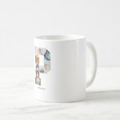 Black and White Letter P Photo Collage Kaffeetasse (VorderseiteRechts)