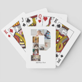 Black and White Letter P Photo Collage Spielkarten