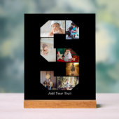 Black and White Letter S Photo Collage Acrylschild (Neutral)