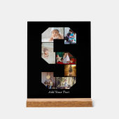 Black and White Letter S Photo Collage Acrylschild (Vorderseite)