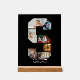 Black and White Letter S Photo Collage Acrylschild