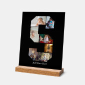 Black and White Letter S Photo Collage Acrylschild (Winkel)