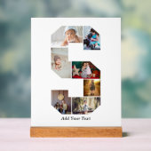 Black and White Letter S Photo Collage Acrylschild (Neutral)