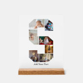 Black and White Letter S Photo Collage Acrylschild (Vorderseite)