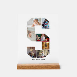 Black and White Letter S Photo Collage Acrylschild