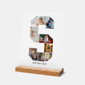 Black and White Letter S Photo Collage Acrylschild (Winkel)