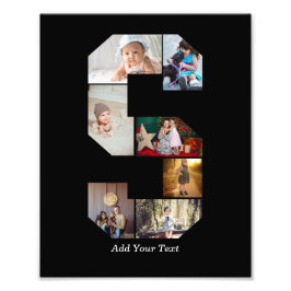 Black and White Letter S Photo Collage Fotodruck