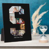 Black and White Letter S Photo Collage Fotoplatte (Seite)