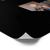 Black and White Letter S Photo Collage Poster (Ecke)