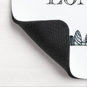 Black and White London Skyline Mousepad (Ecke)