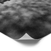 Black and White Louvre Pyramid Paris Reflection Poster (Ecke)