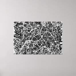 BLACK AND WHITE LXIX - Action painting - Abstrakt- Leinwanddruck