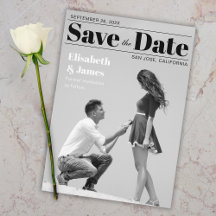 Black and White Magazine Cover Photo & Typography 