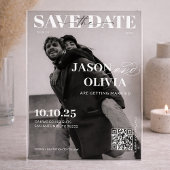 Black and White Magazine Cover Photo Wedding Acryleinladungen