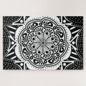 Black and White Mandala Puzzle (Horizontal)