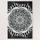 Black and White Mandala Puzzle (Vertikal)