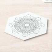 Black and White Mandala v2 Untersetzer (angewinkelt)