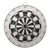 Black and White Marble Classic Elegant             Dartscheibe (vorne)