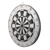 Black and White Marble Classic Elegant             Dartscheibe (Vorderseite rechts)