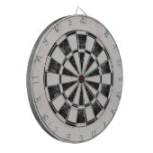 Black and White Marble Classic Elegant             Dartscheibe (Vorderseite Links)