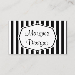 Black and White Marquee Business Card Visitenkarte