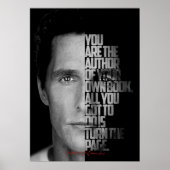 Black and White Matthew McConaughey Zitat Poster (Vorne)
