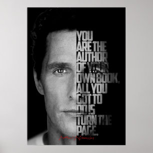 Black and White Matthew McConaughey Zitat Poster