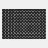 Black and White Merry Christmas Snowflakes Geschenkpapier Set (Vorderseite 2)