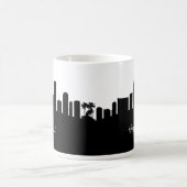 Black and White Miami Skyline Kaffeetasse (Mittel)