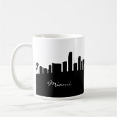 Black and White Miami Skyline Kaffeetasse (Links)