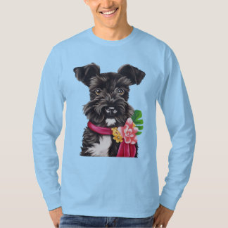 Black and White Mini Schnauzer T-Shirt