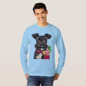 Black and White Mini Schnauzer T-Shirt (Vorne ganz)