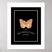 Black and White Minimal Self Reflection Guided  Poster (Vorne)