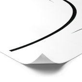 Black and White Minimal Woman Line Art Poster (Ecke)