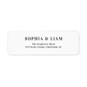 Black and White Minimalist Script Wedding Address (Vorne)