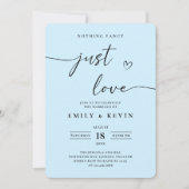 Black And White Minimalist Wedding  Einladung (Vorderseite)