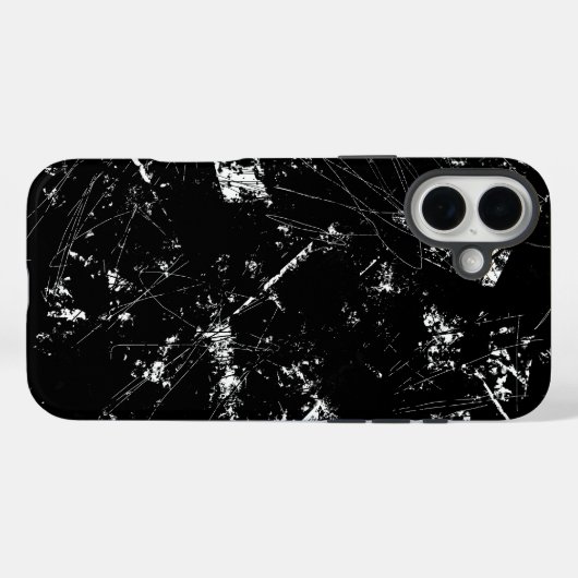 Black and White Modern Abstract Scratch Texture Case-Mate iPhone Hülle (Rückseite (Horizontal))