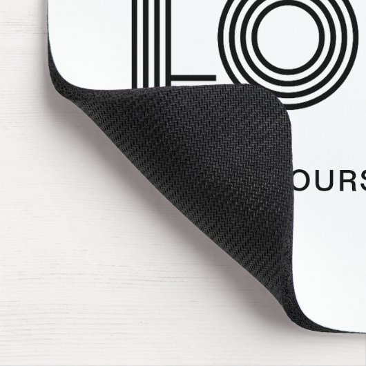 Black and White Modern Logo Mousepad (Ecke)