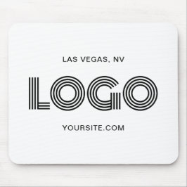 Black and White Modern Logo Mousepad