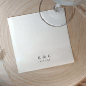 Black and White Modern Minimalist Simple Wedding Serviette