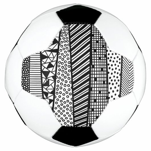 Black and white - modern pattern fußball (Vorderseite)