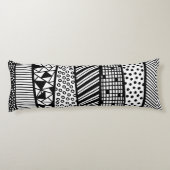 Black and white - modern pattern seitenschläferkissen (Rückseite)