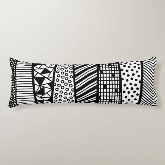 Black and white - modern pattern seitenschläferkissen (Vorderseite)