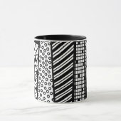 Black and white - modern pattern tasse (Zentrum)