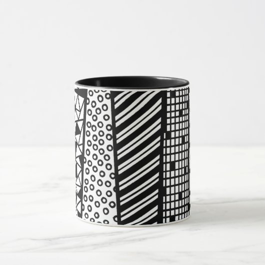 Black and white - modern pattern tasse (Zentrum)