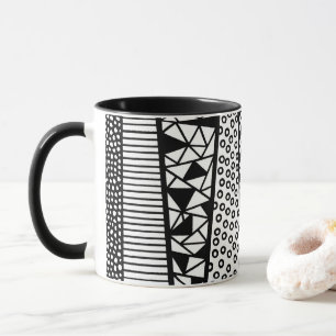 Black and white - modern pattern tasse