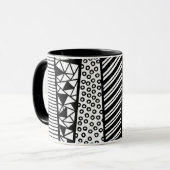 Black and white - modern pattern tasse (Vorderseite Links)