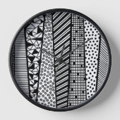Black and white - modern pattern uhr (Vorderseite)