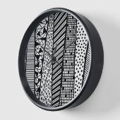 Black and white - modern pattern uhr (Winkel)